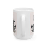 I Need Coffee Right Meow | Perfect Gift For Cat Lovers! | White Ceramic Novelty 15 ounce Coffee Mug | Tea Cup For The Kitty Lover