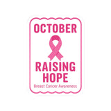 Pink Breast Cancer Awareness Kiss-Cut Stickers, October Raising Hope Stickers, Support Cancer Fighters, Inspirational Vinyl Decals