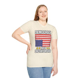 Democracy Not Dictatorship T Shirt, Patriotic American Flag Shirt, Freedom of Speech Tee, Political Statement Shirt, USA Gift for Patriots