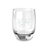 ASAP Whiskey Glass - "Alcohol Solves All Problems" Engraved 6 oz Tumbler | Modern Minimalist Barware Gift