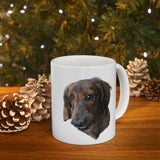 Personalized Dachshund Facts | Doxy, Doggy, Puppy, Dog Lovers, Puppy Lovers, Dachshund Lovers | White Ceramic Novelty 11/15oz Mug