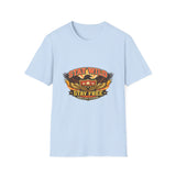 Stay Wild Stay Free Eagle Vintage Varsity T‑Shirt | Rebellion Division Retro Grunge Freedom Graphic Tee for Men & Women