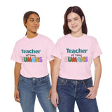 Teacher of Tiny Humans Shirt - Preschool Teacher Tee, Kindergarten Teacher Gift, Cute Rainbow Teacher T-Shirt for Women