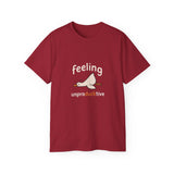Funny Duck T-Shirt - Feeling UnproDUCKtive Graphic Tee, Cute Animal Pun Shirt, Humor Gift for Bird Lovers, Men Women Casual Wear