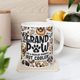 Grand Paw... Like A Regular GrandPa But Cooler! |  Gift For Dog Lover Grandpa's Coffee/Tea Cup | White Ceramic Novelty 11/15oz Mug