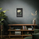 Inspire Botanical Canvas Wall Art 16x24 Elegant Flower Print Inspirational Home Decor Living Room Bedroom Accent