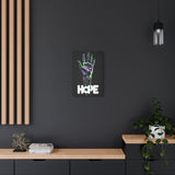"HOPE" 16x24 Framed Wall Art | Neon Dripping Hand Design, Blacklight Aesthetic, Modern Home & Office Décor, Inspiring Canvas Print