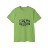 Funny Backyard Warning T-Shirt - Please Don't Piss Me Off Shirt - Sarcastic Gift Tee for Men, Women, Outdoor Humor Shirt