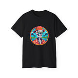 Skeleton Hawaiian T-Shirt - Funny Tropical Beach Sunset Tee - Cool Summer Vacation Shirt - Retro Fedora Graphic Tee - Halloween