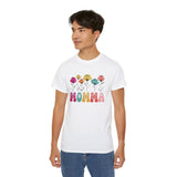 Mother's Day Flower MOMMA T-Shirt - Cute Colorful Floral Tee for Mom, Mama, Mommy Gift, Spring Boho Shirt, Women's Graphic Top