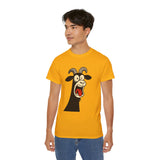 Shocked Screaming Cartoon Goat T-Shirt - Funny Cartoon Goat Tee - Unisex Shirt in 15 Colors - Farm Animal Humor Gift Idea