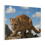 Mountain Lion Canvas Art - Nature Wall Decor, Wild Animal Print, Home Decor, Gift for Nature Lovers, Wildlife Photography