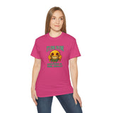Funny Creepy Smile Emoji T-Shirt - It's Fine I'm Fine Everything Is Fine Really - Sarcastic Horror Face Graphic Tee Unisex