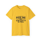 Funny Backyard Warning T-Shirt - Please Don't Piss Me Off Shirt - Sarcastic Gift Tee for Men, Women, Outdoor Humor Shirt