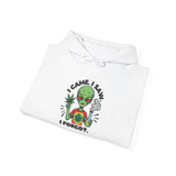 Alien 'I Came, I Saw, I Forgot' Hoodie – Funny Stoner Extraterrestrial Pullover