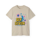 Six Seven Meme T-Shirt - Funny Viral Gen Alpha Trend Tee - Basketball Slam Dunk Shirt - Youth Humor Gift - Unisex Graphic Tee