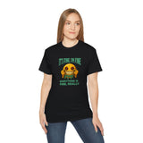Funny Creepy Smile Emoji T-Shirt - It's Fine I'm Fine Everything Is Fine Really - Sarcastic Horror Face Graphic Tee Unisex