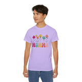 Mother's Day Flower MOMMA T-Shirt - Cute Colorful Floral Tee for Mom, Mama, Mommy Gift, Spring Boho Shirt, Women's Graphic Top