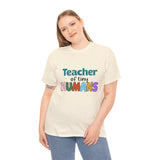 Teacher of Tiny Humans Shirt - Preschool Teacher Tee, Kindergarten Teacher Gift, Cute Rainbow Teacher T-Shirt for Women