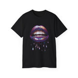 Glossy Lips Dripping |  Ultra 100% US Cotton Tee | Funny T-shirt, Sarcastic Art Mens/Womens Tshirt