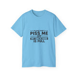 Funny Backyard Warning T-Shirt - Please Don't Piss Me Off Shirt - Sarcastic Gift Tee for Men, Women, Outdoor Humor Shirt