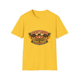 Stay Wild Stay Free Eagle Vintage Varsity T‑Shirt | Rebellion Division Retro Grunge Freedom Graphic Tee for Men & Women