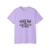 Funny Backyard Warning T-Shirt - Please Don't Piss Me Off Shirt - Sarcastic Gift Tee for Men, Women, Outdoor Humor Shirt
