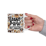 Grand Paw... Like A Regular GrandPa But Cooler! |  Gift For Dog Lover Grandpa's Coffee/Tea Cup | White Ceramic Novelty 11/15oz Mug
