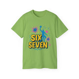 Six Seven Meme T-Shirt - Funny Viral Gen Alpha Trend Tee - Basketball Slam Dunk Shirt - Youth Humor Gift - Unisex Graphic Tee