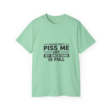Funny Backyard Warning T-Shirt - Please Don't Piss Me Off Shirt - Sarcastic Gift Tee for Men, Women, Outdoor Humor Shirt