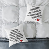 Romantic Love Quote Throw Pillow – I Love You Gift for Her or Him, Anniversary, Valentine’s Day, Bedroom Decor, Cute Couples Gift