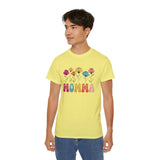 Mother's Day Flower MOMMA T-Shirt - Cute Colorful Floral Tee for Mom, Mama, Mommy Gift, Spring Boho Shirt, Women's Graphic Top