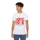 Love More Worry Less T-shirt, Cute Graphic Tee, Valentines Day Shirt, Self-Love Gift, Inspirational Quote Shirt, Positive Tee