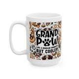 Grand Paw... Like A Regular GrandPa But Cooler! |  Gift For Dog Lover Grandpa's Coffee/Tea Cup | White Ceramic Novelty 11/15oz Mug