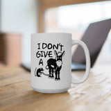 I Don't Give A Rats Ass | Humor, Adult, Funny, Coffee Lover, Tea Cup | White Ceramic Novelty 11/15oz Mug