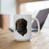 Personalized Dachshund Facts | Doxy, Doggy, Puppy, Dog Lovers, Puppy Lovers, Dachshund Lovers | White Ceramic Novelty 11/15oz Mug
