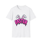 Funny Easter Bunny Ears T-Shirt, Pink Drip Easter Graphic Tee, Cute Holiday Shirt for Women Men Kids Spring Gift