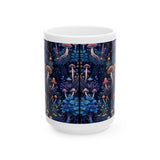 Mushroom Lovers 15 ounce White Ceramic Novelty Mug | Perfect Gift For Hikers, Outdoor Wildlife and Plant Enthusiasts