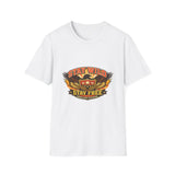 Stay Wild Stay Free Eagle Vintage Varsity T‑Shirt | Rebellion Division Retro Grunge Freedom Graphic Tee for Men & Women