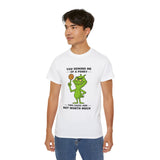 Funny Sarcastic Grinch-Inspired T-Shirt | Two-Faced Penny Joke Tee | Green Monster Graphic | Unisex Gift for Men & Women