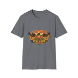 Stay Wild Stay Free Eagle Vintage Varsity T‑Shirt | Rebellion Division Retro Grunge Freedom Graphic Tee for Men & Women