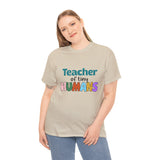 Teacher of Tiny Humans Shirt - Preschool Teacher Tee, Kindergarten Teacher Gift, Cute Rainbow Teacher T-Shirt for Women