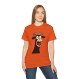 Shocked Screaming Cartoon Goat T-Shirt - Funny Cartoon Goat Tee - Unisex Shirt in 15 Colors - Farm Animal Humor Gift Idea