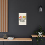 Trust the Magic of New Beginnings Floral Canvas Wall Art, Inspirational Wildflower Quote Print, 16x24 Home Decor Gift