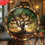Tree of Life Stained Glass Style Suncatcher – Window Hanging Sun Catcher, Tree of Life Decor, Home & Garden Wall Art, Housewarming Gift