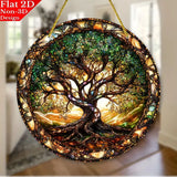 Tree of Life Stained Glass Style Suncatcher – Window Hanging Sun Catcher, Tree of Life Decor, Home & Garden Wall Art, Housewarming Gift