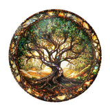 Tree of Life Stained Glass Style Suncatcher – Window Hanging Sun Catcher, Tree of Life Decor, Home & Garden Wall Art, Housewarming Gift