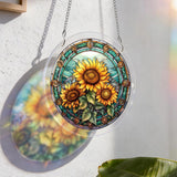 Acrylic Puzzle Suncatcher, Sunflower Catchers Puzzle, DIY SunCatchers Jigsaw Puzzle Window Hanging, Home & Garden Decor