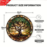 Tree of Life Stained Glass Style Suncatcher – Window Hanging Sun Catcher, Tree of Life Decor, Home & Garden Wall Art, Housewarming Gift