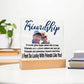 Personalize Your Friendship... I Feel So Lucky With Friends Like You! | Customized Square Acrylic Plaque